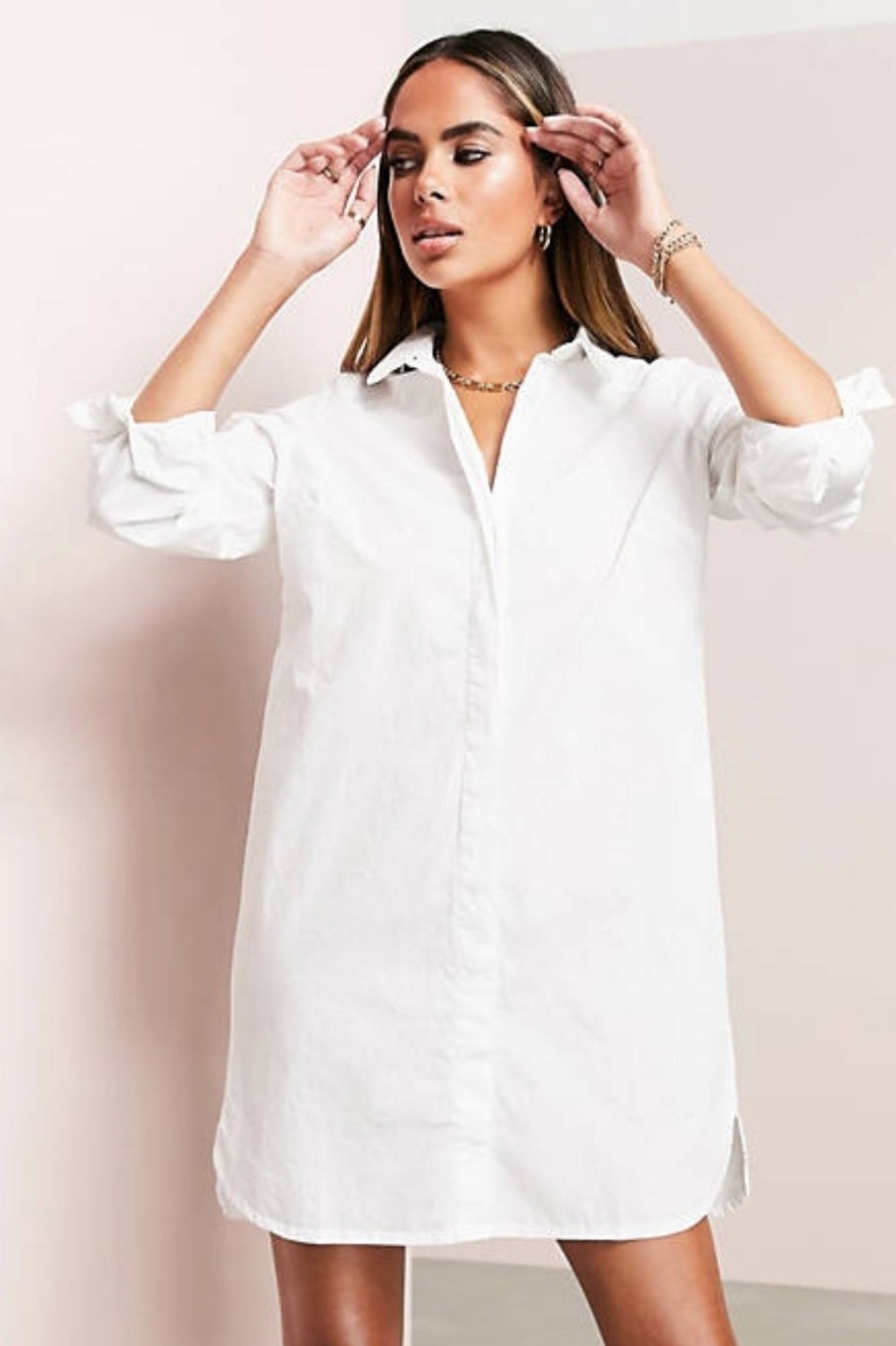 Women Styched Fashion | Nice White Shirt Dress