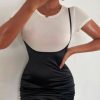 Women Styched Fashion | 1Pc Drawstring Side Suspender Dress Without Tee