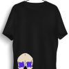 Men Styched | Punk Skull Graphic Printed Black Tshirt