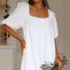 Women Styched Fashion | Sea Shore White Dress