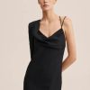 Women Styched Fashion | Asymmetric Neckline Short Slit Dress