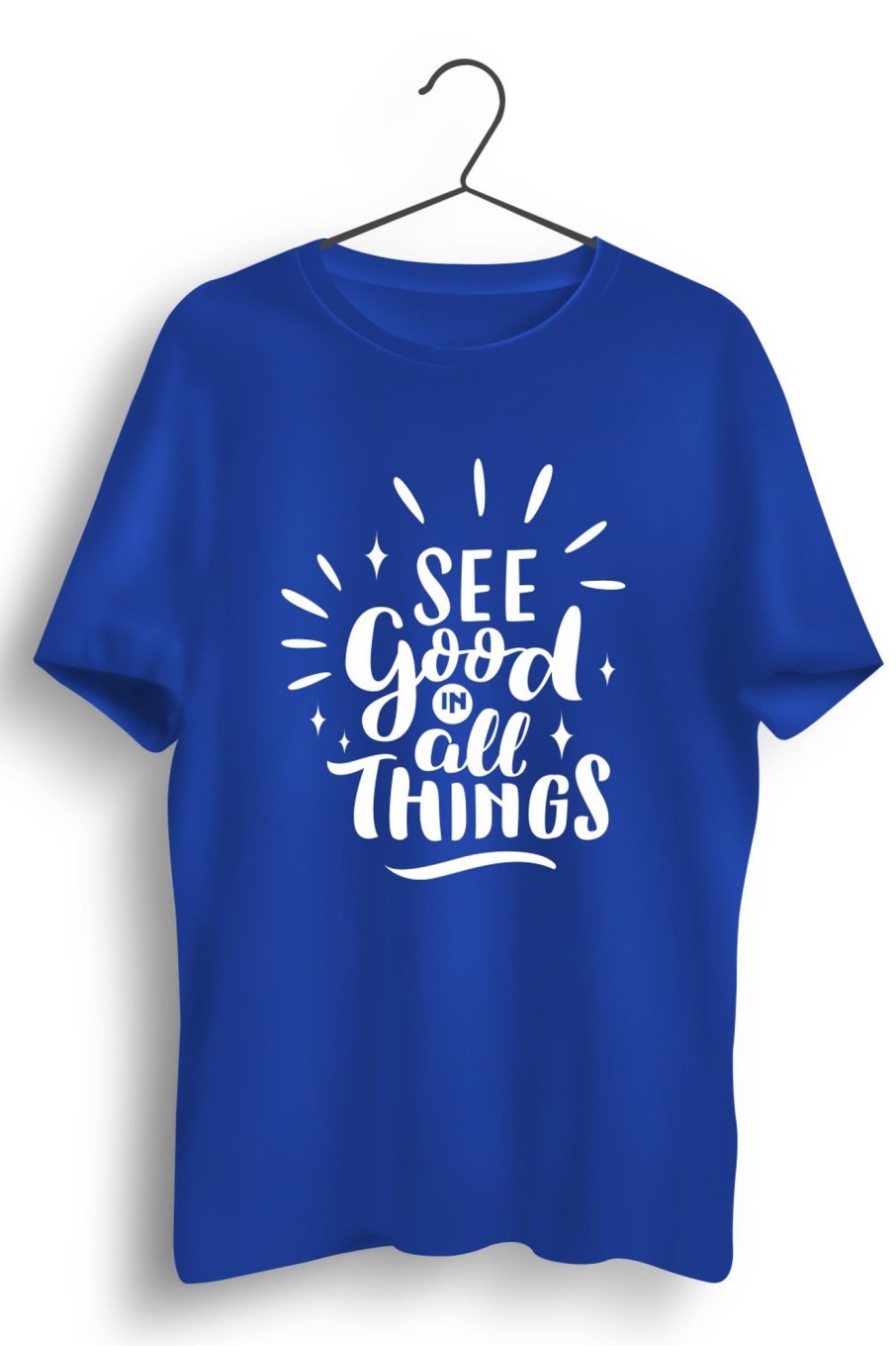 Men Styched | See Good In All Things Graphic Printed Blue Tshirt