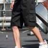 Men Styched Fashion | Flap Pocket Patched Shorts