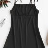 Women Styched Fashion | Rouched Tie Shoulder Mini Dress