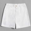 Men Styched Fashion | Men Zipper Fly Solid Shorts