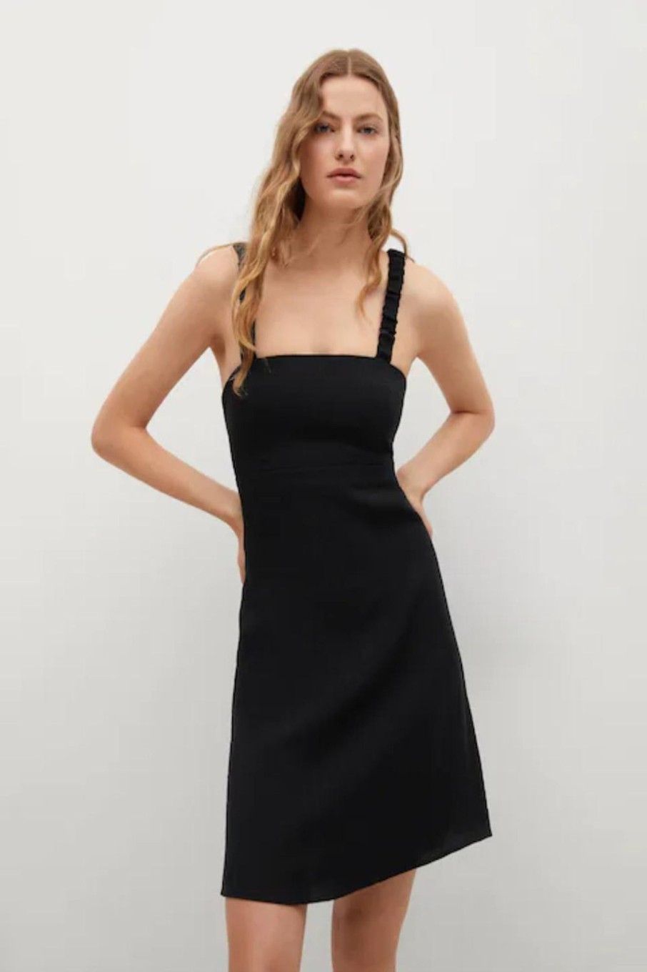 Women Styched Fashion | Black Cut-Out Back Dress