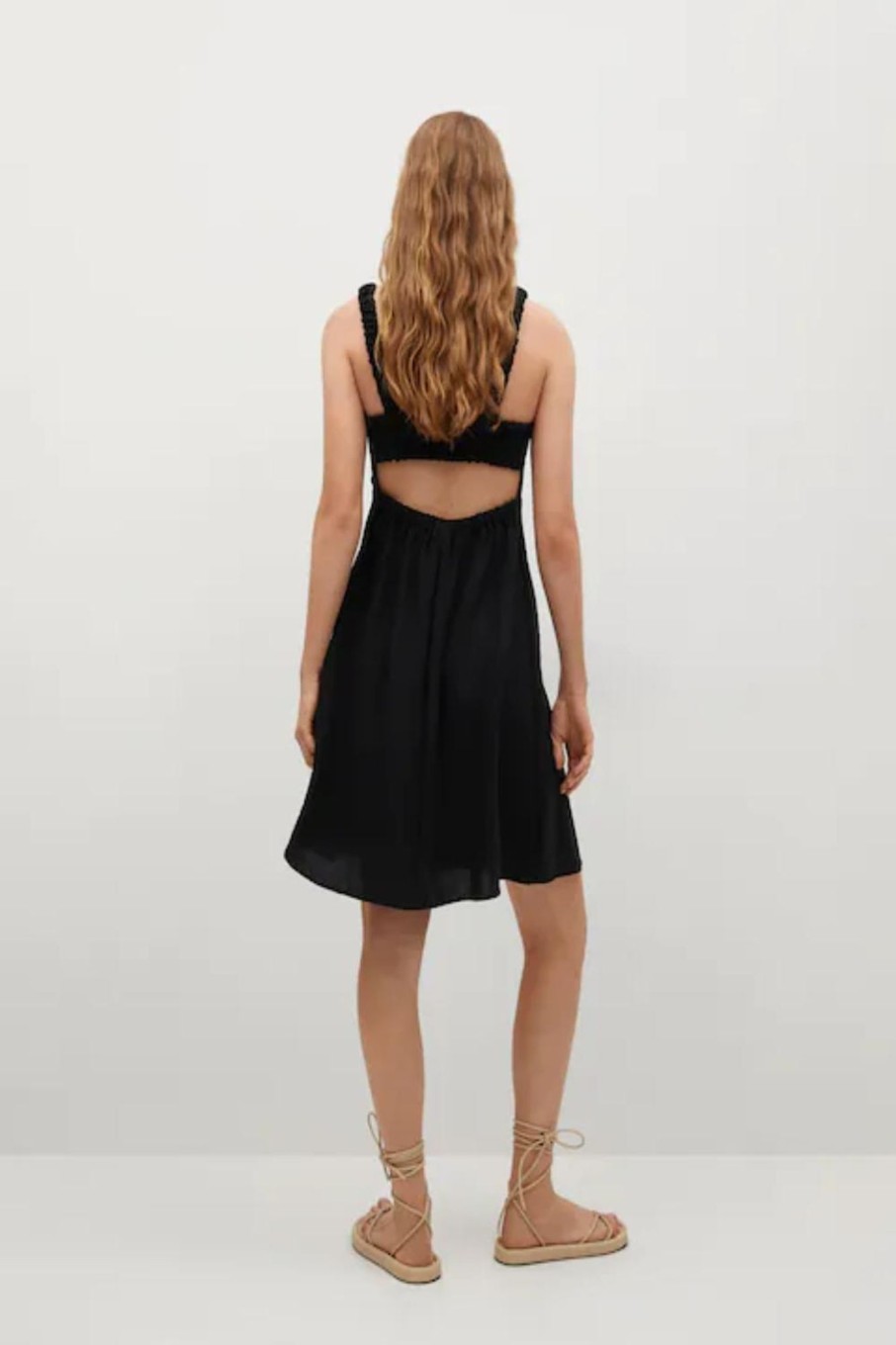 Women Styched Fashion | Black Cut-Out Back Dress