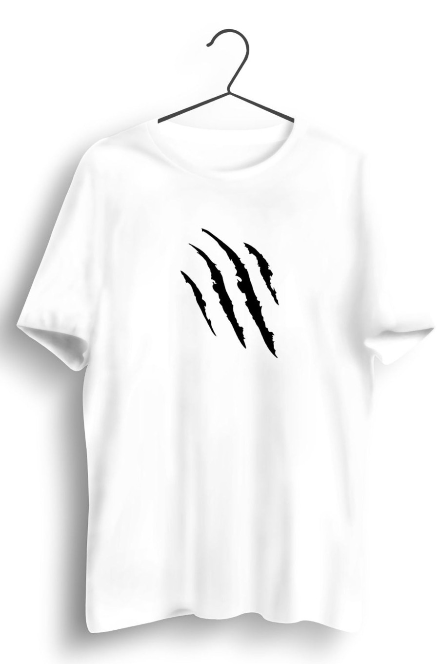 Men Styched | Panther Claw Graphic Printed White Tshirt