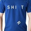 Men Styched Fashion | Shirt - R Falling Off Graphic Printed Blue Cotton Tee