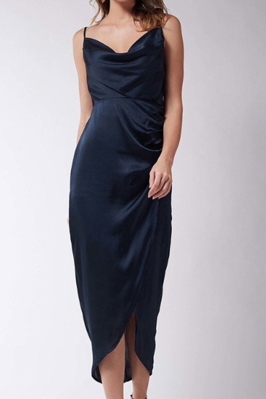 Women Styched Fashion | Hoxton Navy Blue Dress