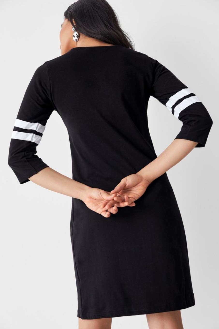 Women Styched Fashion | Stripe Sporty Dress