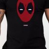 Men Styched Fashion | Deadpool Mask Black Dry-Fit T-Shirt