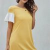 Women Styched Fashion | Half Sleeve Gathered Dress