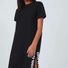 Women Styched Fashion | Cool Printed Side Slit T-Shirt Dress