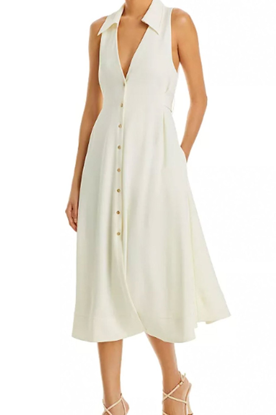 Women Styched Fashion | Classic Club White Dress