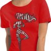 Men Styched Fashion | Stay Calm And Smile Inside - Quirky Graphic T-Shirt Red Color