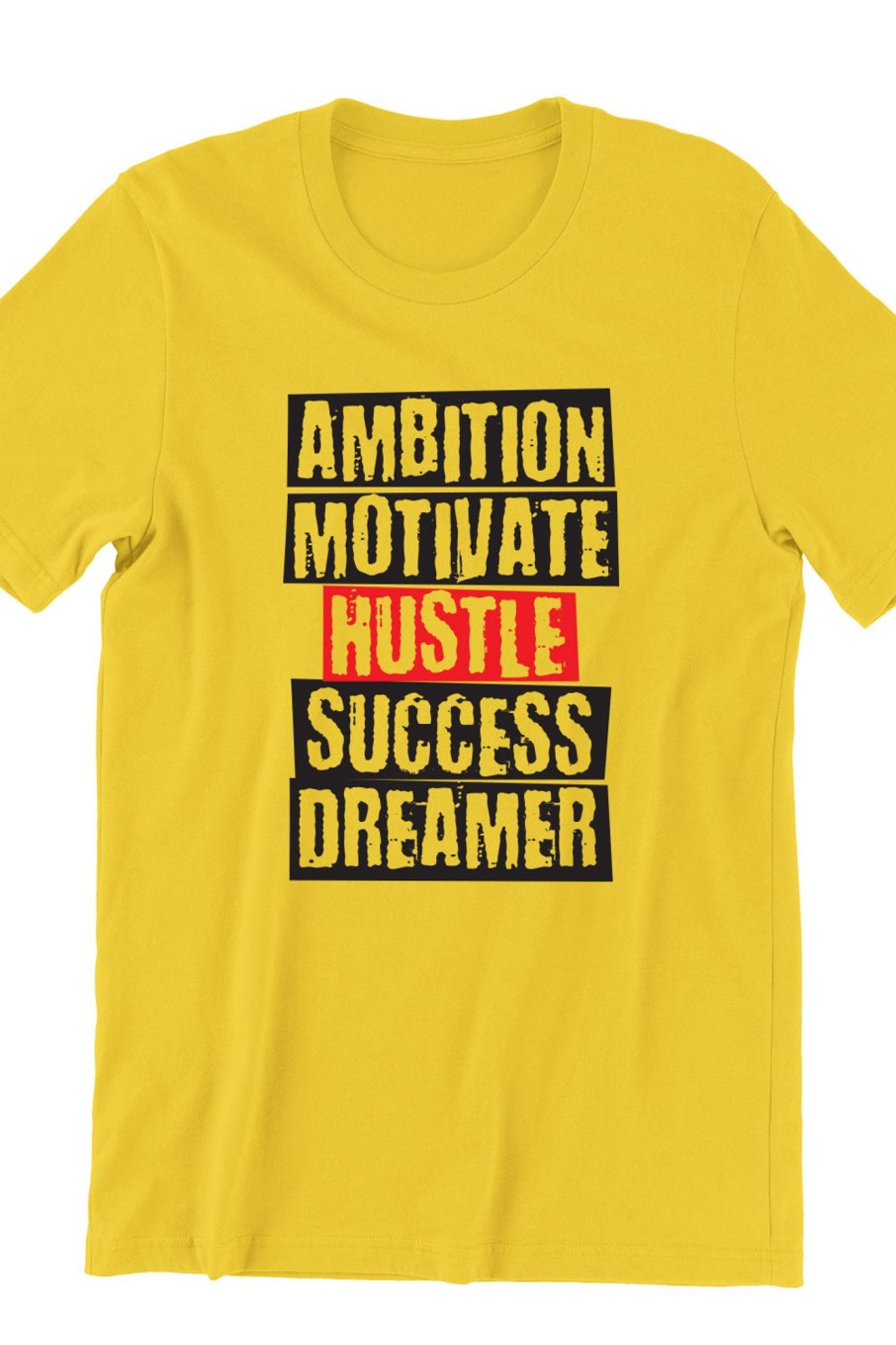 Men Styched Fashion | Ambition Graphic Yellow Tshirt