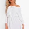 Women Styched Fashion | Off Shoulder White Mini Dress