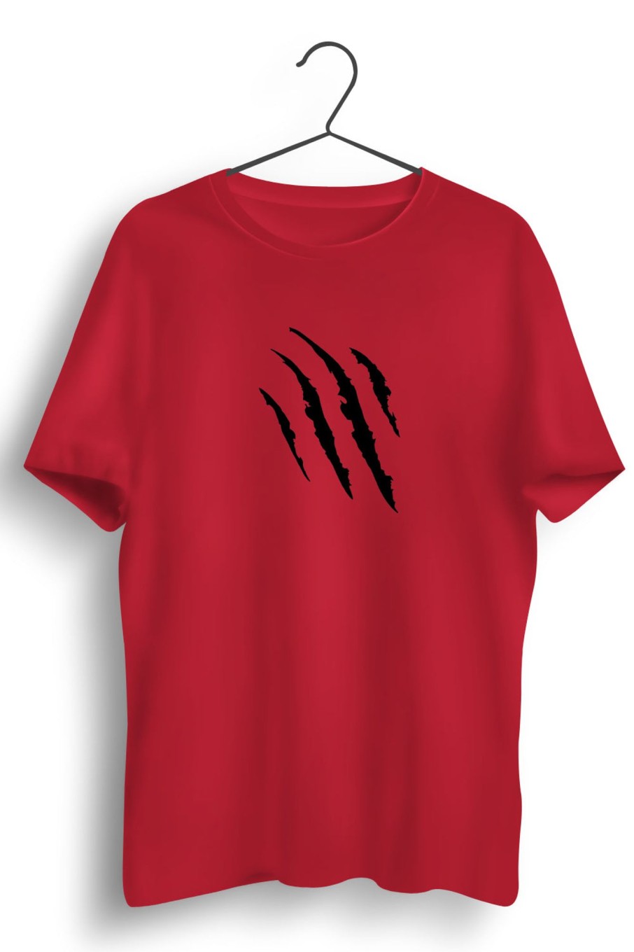 Men Styched | Panther Claw Graphic Printed Red Tshirt