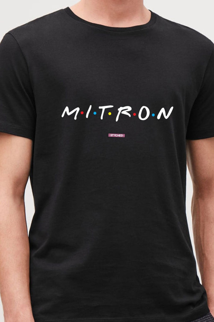 Men Styched Fashion | M.I.T.R.O.N - Graphic T-Shirt Black Color