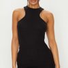 Women Styched Fashion | Black Halter Neck Mini Sleeveless Dress