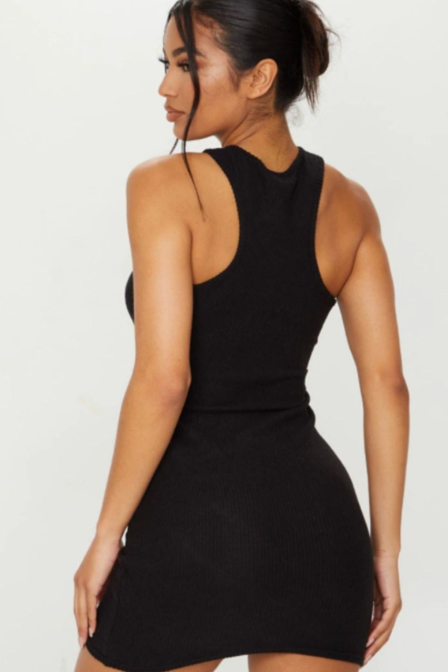 Women Styched Fashion | Black Halter Neck Mini Sleeveless Dress