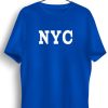 Men Styched | Nyc Graphic Printed Blue Tshirt