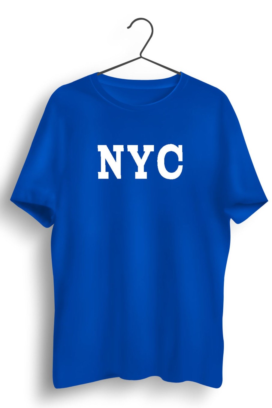 Men Styched | Nyc Graphic Printed Blue Tshirt