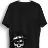 Men Styched | Skull Gangster Asymmetric Printed Black Tshirt