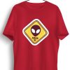 Men Styched | Area 51 Graphic Printed Red Tshirt