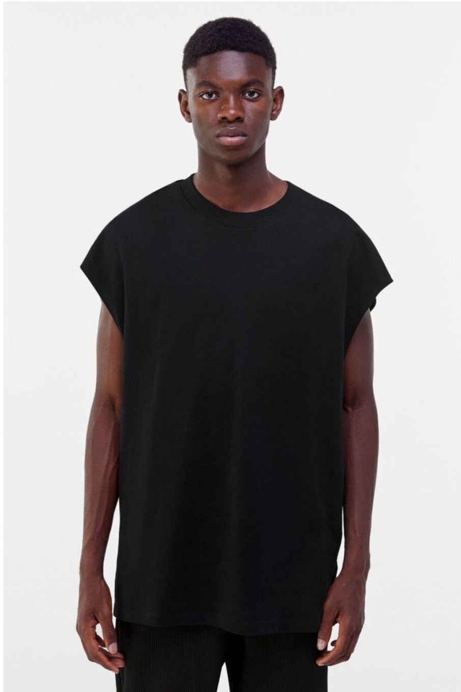 Men Styched Fashion | Boxy Fit Black T-Shirt