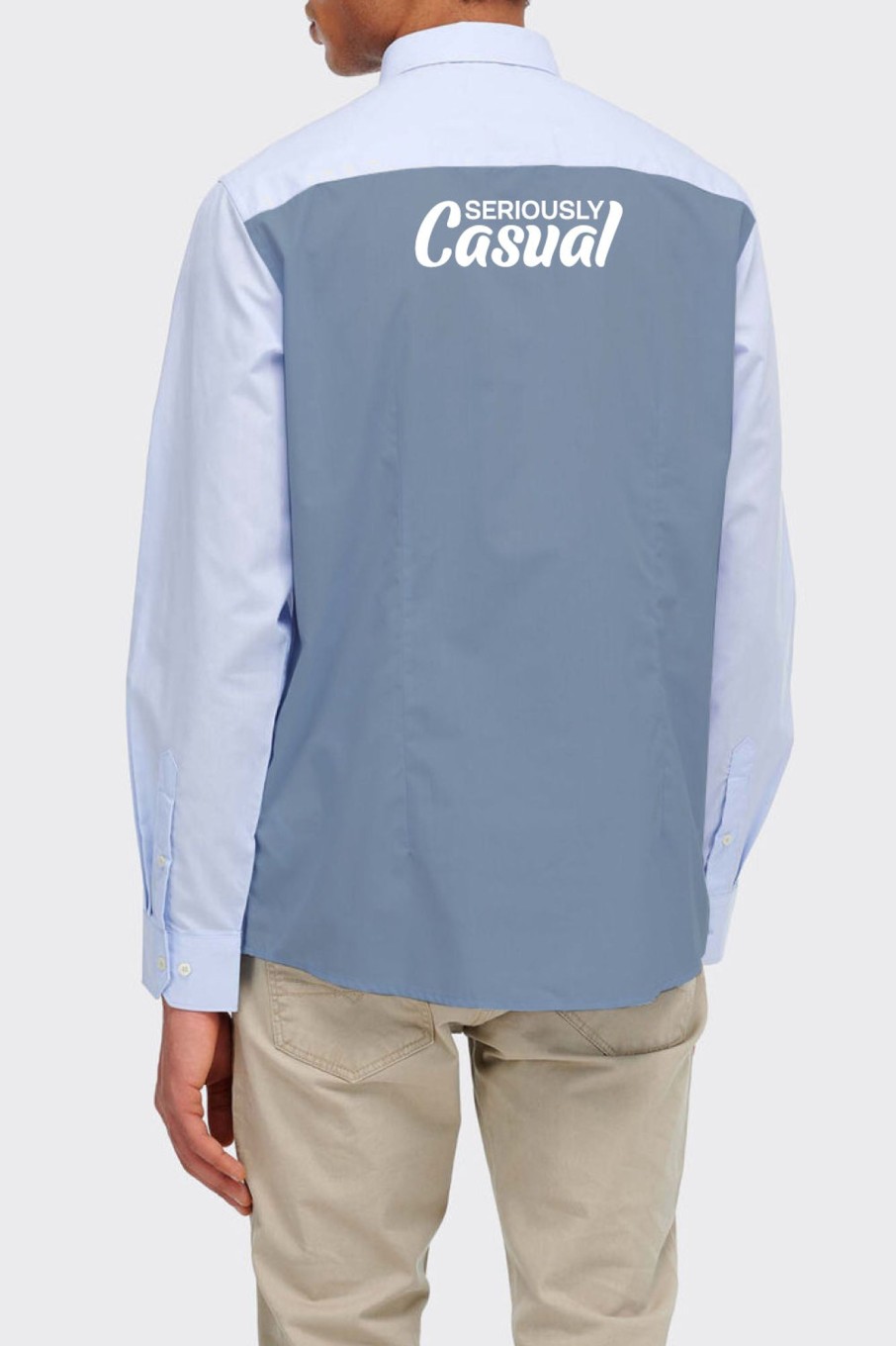 Men Styched Fashion | Seriously Casual Blue Full Sleeve Shirt