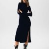 Women Styched Fashion | Black Cut-Out Midi Dress