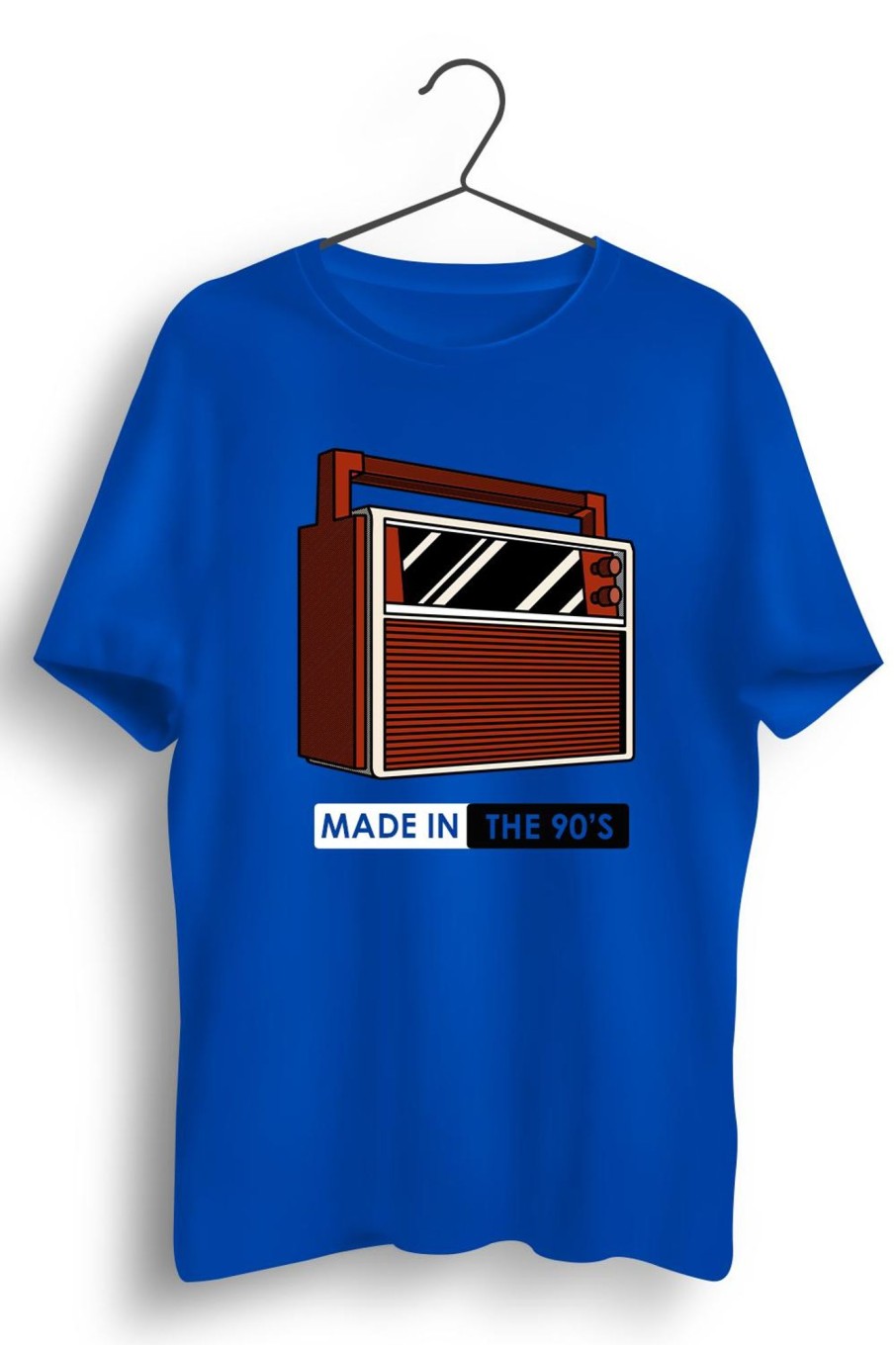 Men Styched Fashion | Made In The 90S Graphic Printed Blue Tshirt