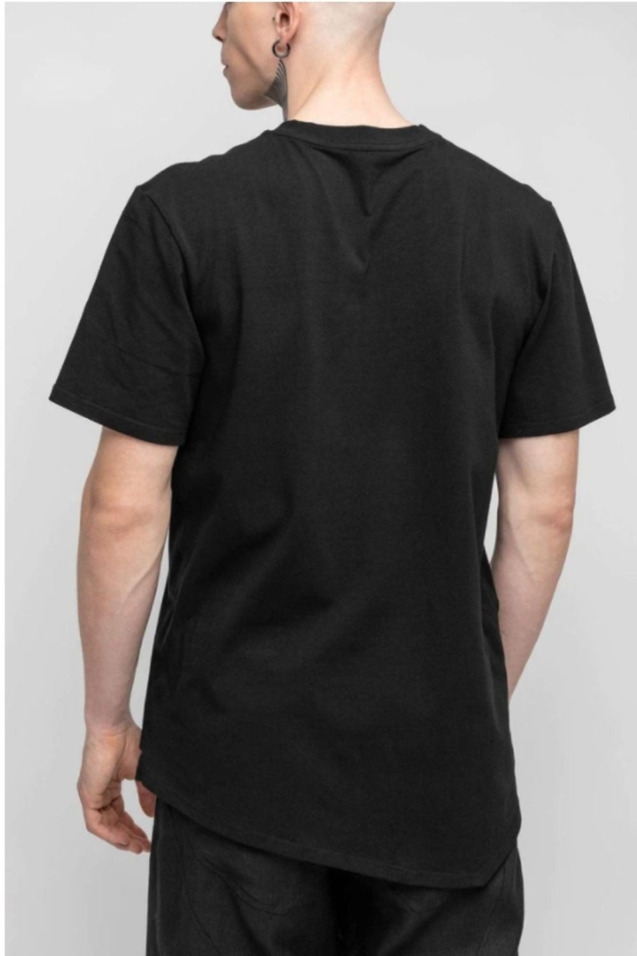 Men Styched Fashion | Asymmetric T-Shirt Black