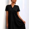 Women Styched Fashion | Black Tiered Dress