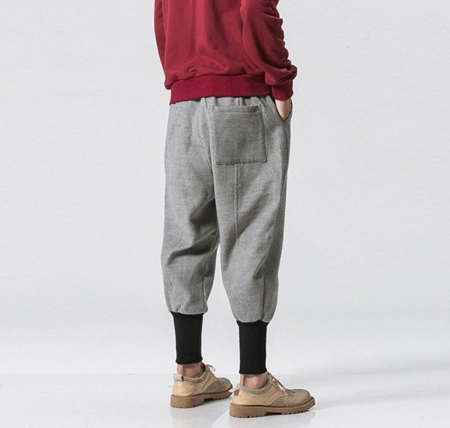 Men Styched Fashion | Grey Jogger Harem Pants