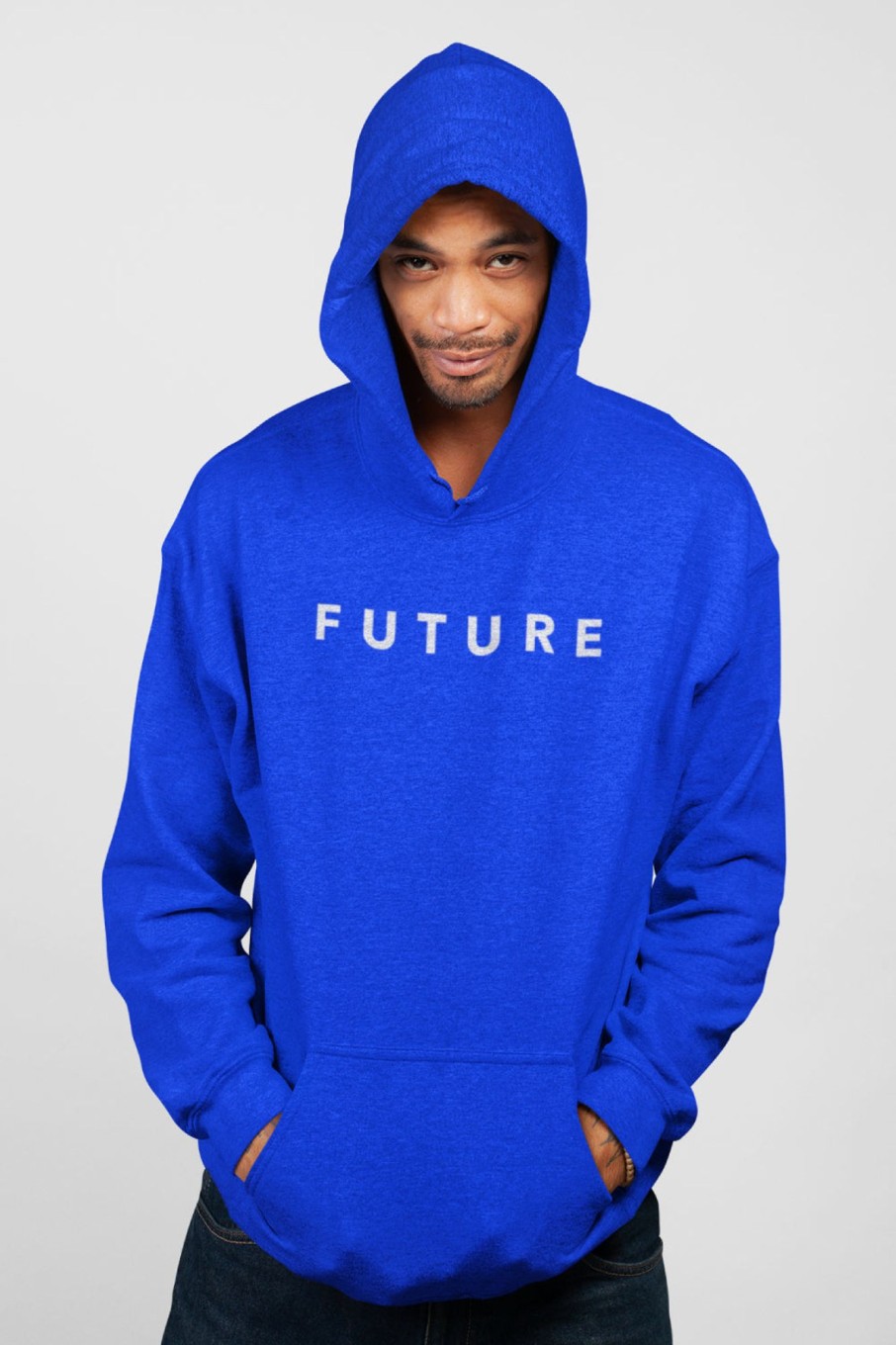 Men Styched Fashion | Future Premium Non Zipper Blue Hoodie