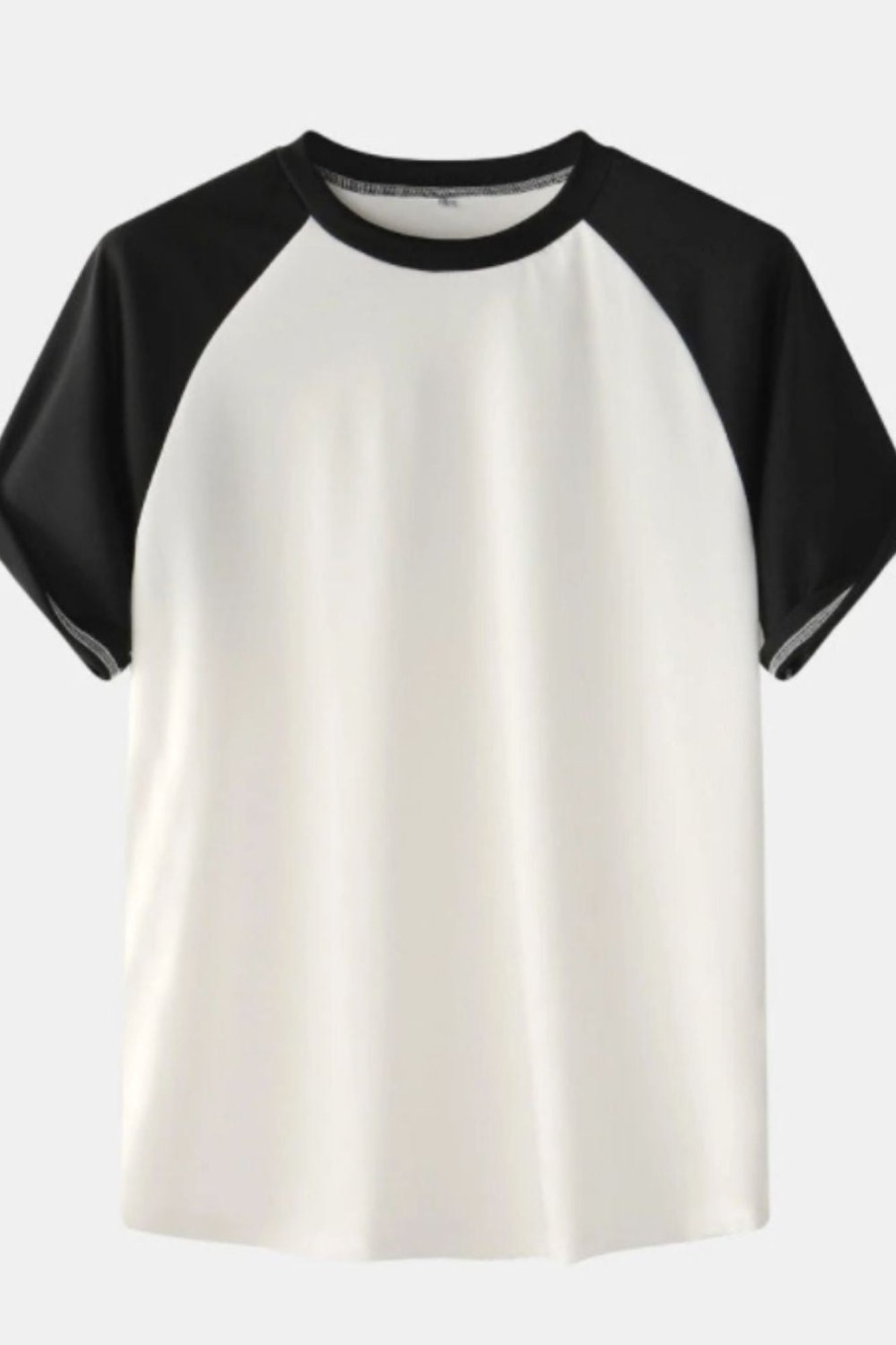 Men Styched Fashion | Colour Blocking T-Shirt Black U0026 White