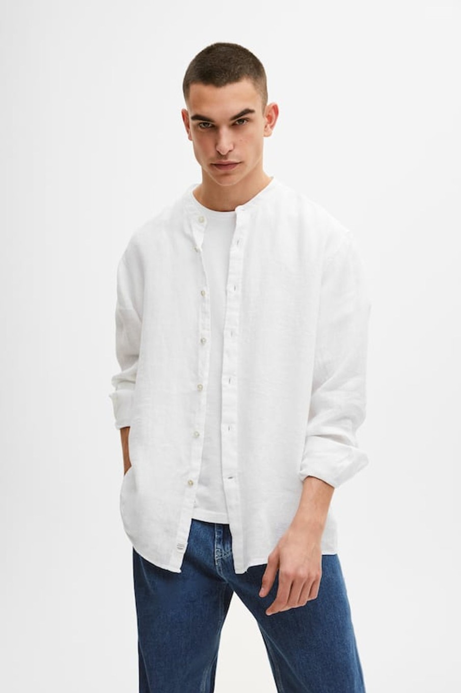 Men Styched Fashion | Basic White All Time Favorite Shirt