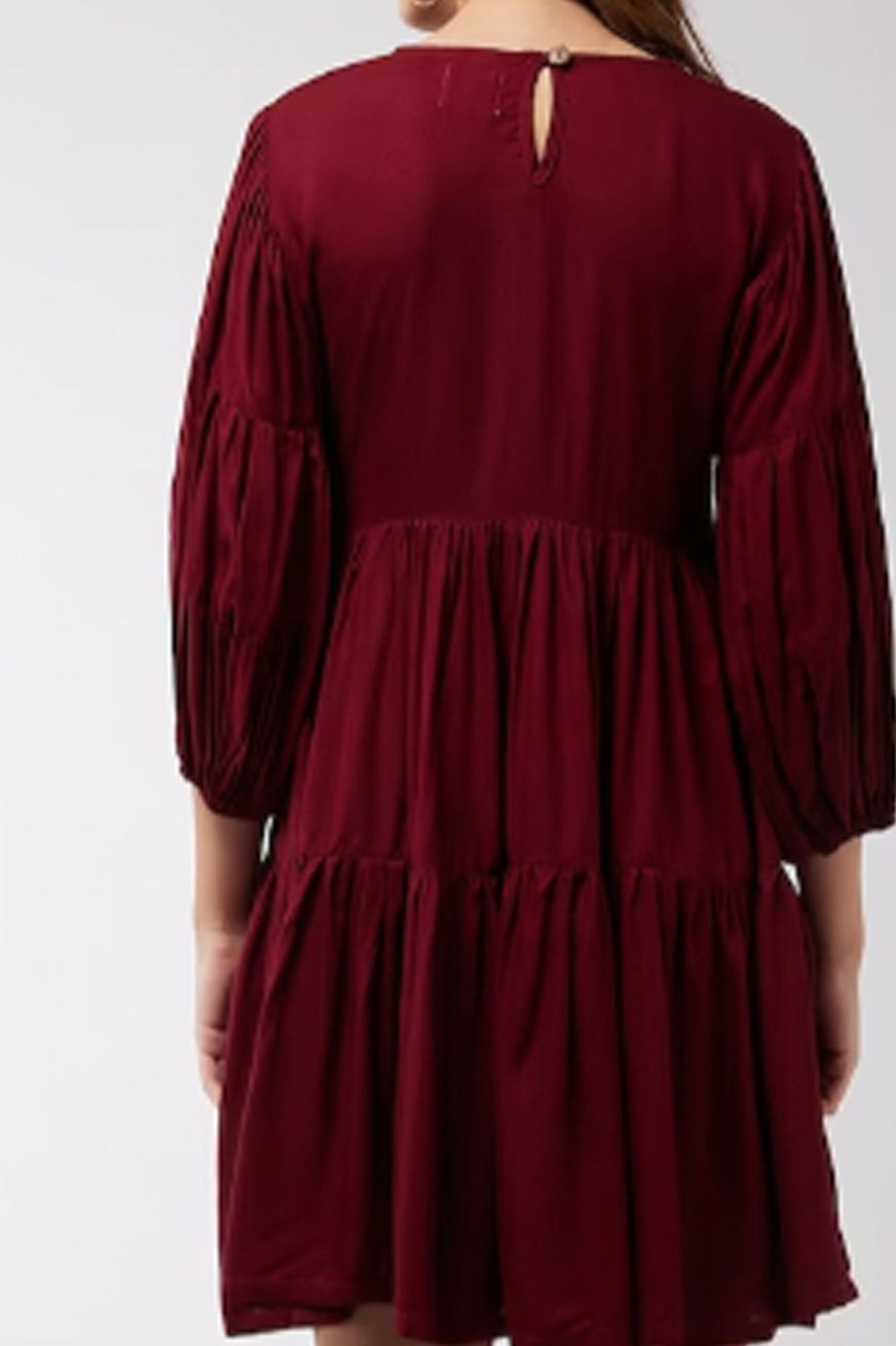 Women Styched Fashion | Ambrosia Maroon Dress