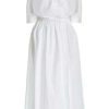 Women Styched Fashion | White Midi Dress For Summers