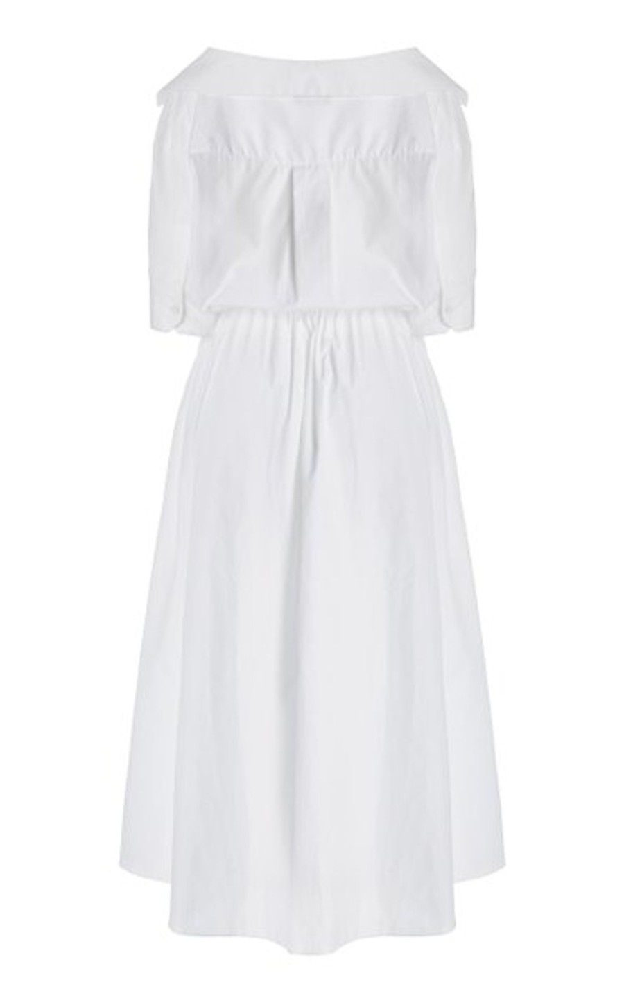 Women Styched Fashion | White Midi Dress For Summers