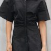 Women Styched Fashion | Reading Twice Black Shirt Dress