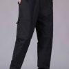 Men Styched Fashion | Black Solid Slant Pocket Trousers