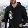 Men Styched Fashion | Attitude - Full Zip Premium Hoodies Black No Threads