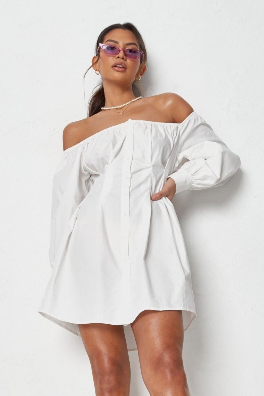 Women Styched Fashion | Off Shoulder Mini Relaxed Dress