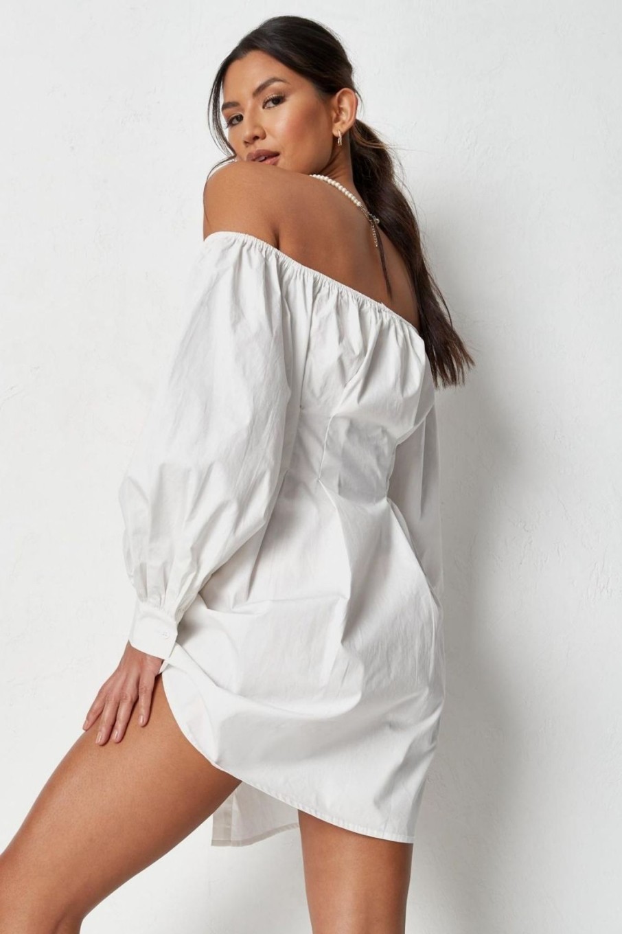 Women Styched Fashion | Off Shoulder Mini Relaxed Dress