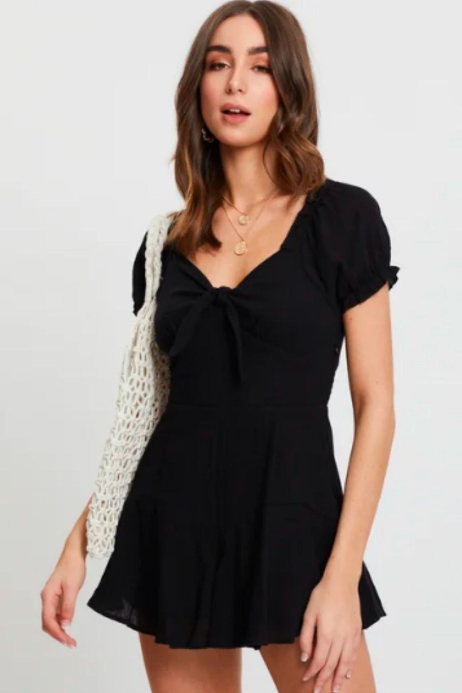 Women Styched Fashion | Puff Sleeve Playsuit