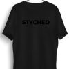 Men Styched | Styched Font All Black Tshirt